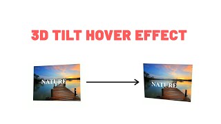 Javascript 3d tilt effect using vanilla tilt.js | html5 css3 javascript