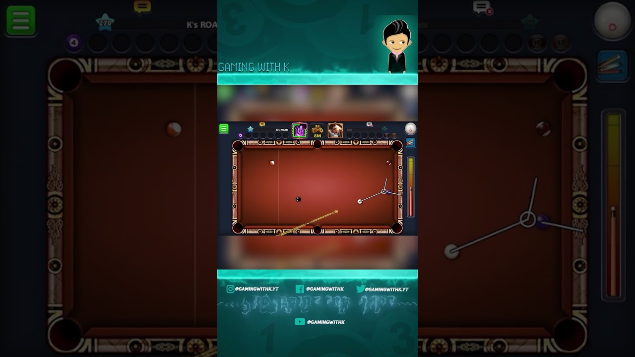 Epic indirect clearance in Rome 8 ball Pool