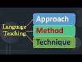 Language Teaching: Approach, Method and Technique