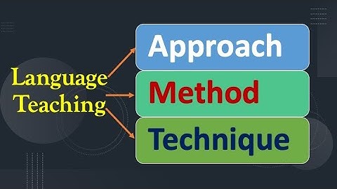 (Lecture-3), Language Teaching: Approach, Method and Technique