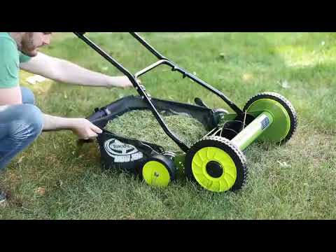 mowing with a push mower