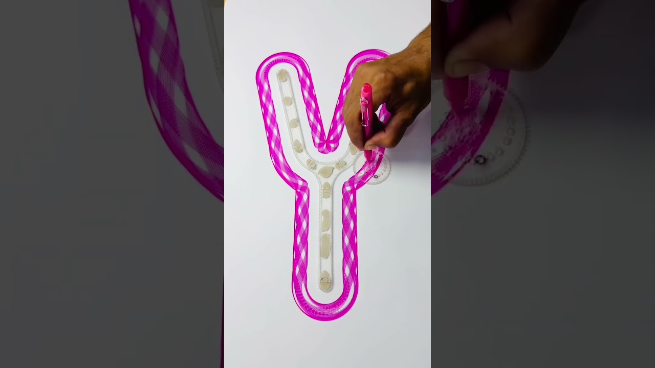 The letter *Y* in spirograph art asmr design