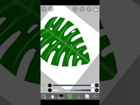 [ibisPaint] How To Draw Simple Aesthetic Leaf? ? #shorts