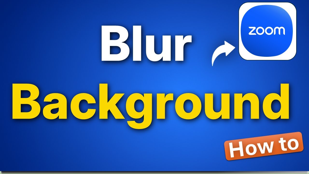 How to Blur your Background on Zoom - YouTube