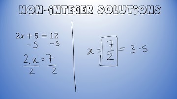 Non-integer solutions when solving linear equations