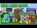 Minecraft, But Dirt Gives OP Loot! 🟩 (Unlimited Diamonds)