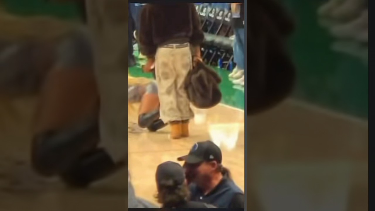 Glorilla falls court side at boyfriends game