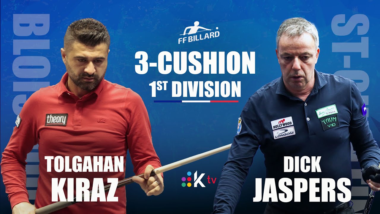 3-CUSHION French League - Tolgahan KIRAZ (Blois Doozy) vs Dick JASPERS (St-Quentin)