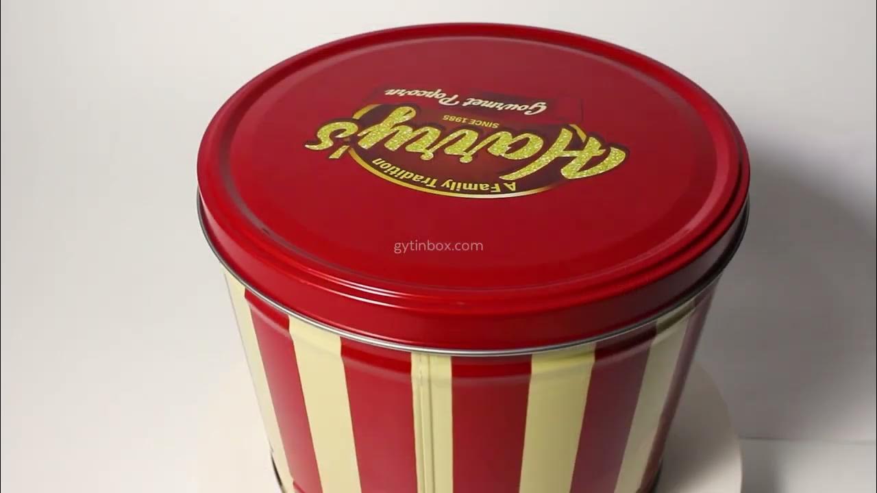2 Gallons Empty Popcorn Tins For Harry’s Mix Popcorn YouTube
