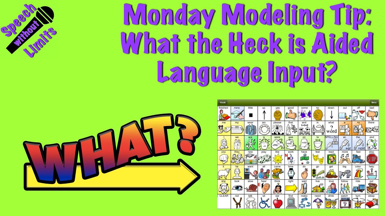 Monday Modeling AAC Tip: What the Heck is Aided Language Input