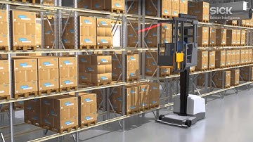 4Dpro from SICK - Driver assistance in narrow aisle identification with RFID and bar code scanner