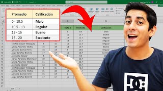 🟢Función SI con RANGOS de VALORES en Excel (4 condiciones entre dos valores)