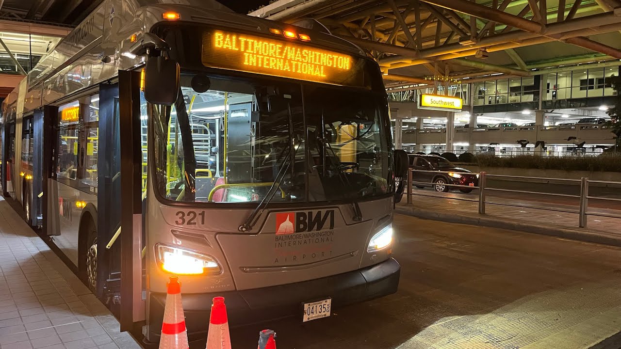 BWI Airport On Board 2017 NF XN60 Artic CNG 321 On The Rental Cars Shuttle To Airport (10/25