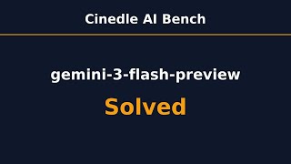 Gemini 3 Flash (Preview) Solves Cinedle | June 13, 2026