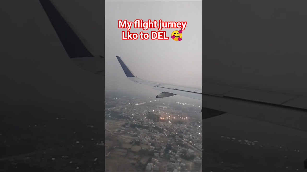 Plane take off✈️ My flight Journey LKO to DEL✈️Meri Heer Asmani😘🛩️ #shorts #shortvideo #indigo #igi