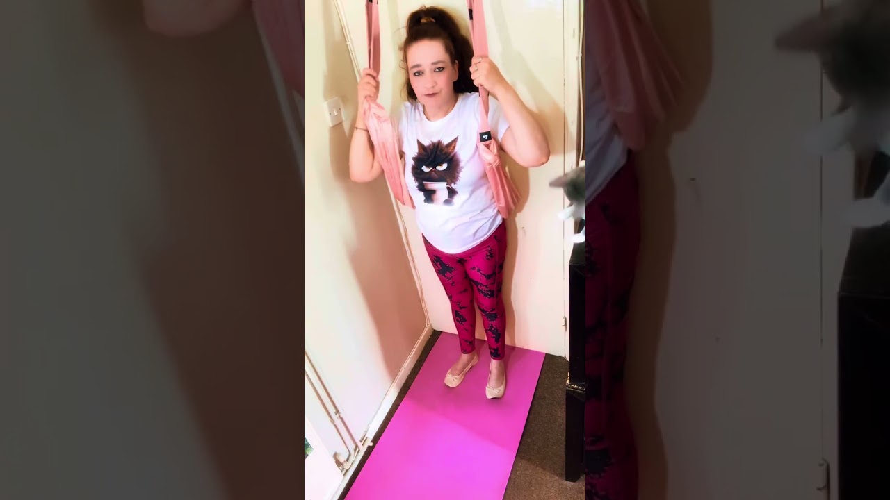 Yoga Hammock Stretches! Workout With Disability! Temu Finds! 