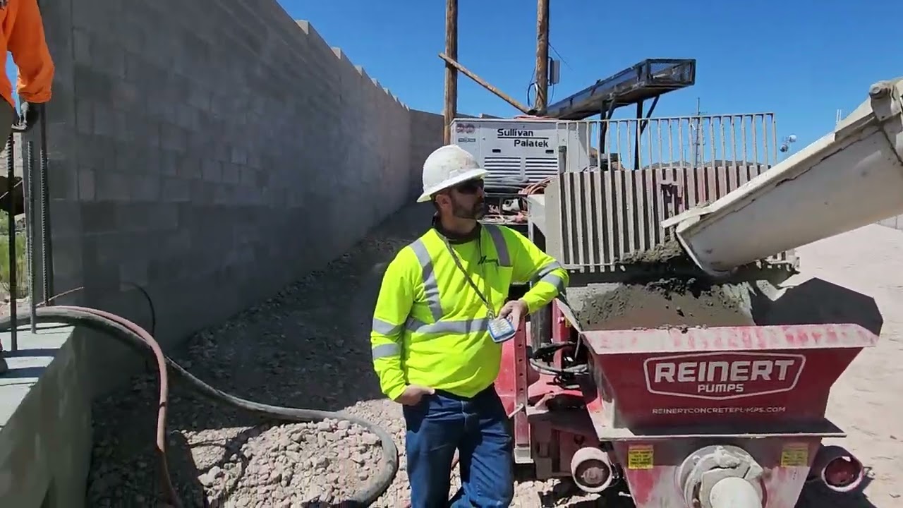 Training on the Reinert XR536 Shotcrete Pump Machine.