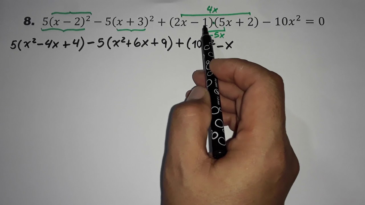 ECUACIONES DE PRIMER GRADO CON PRODUCTOS NOTABLES