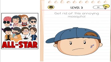 brain test all star level 3 Get rid of this annoying mosquito gameplay walkthrough solution