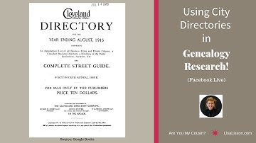 Using City Directories In Your Genealogy Research