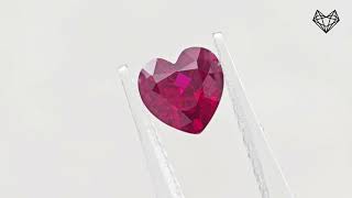 Heart cut lab grown ruby