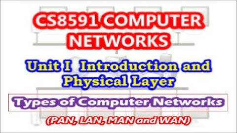 Types of Computer Networks | Unit I Introduction and Physical Layer | CS8591 Computer Networks |