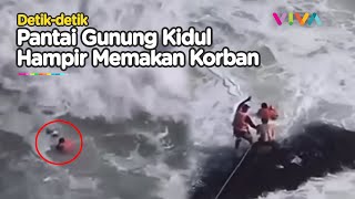 Aksi Heroik Penyelamatan Bocah Digulung Ombak Pantai Ngobaran