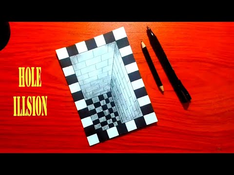 Video Vẽ 3D đơn giản, Hố sâu ma thuật/How to draw 3d Hole... - youtube