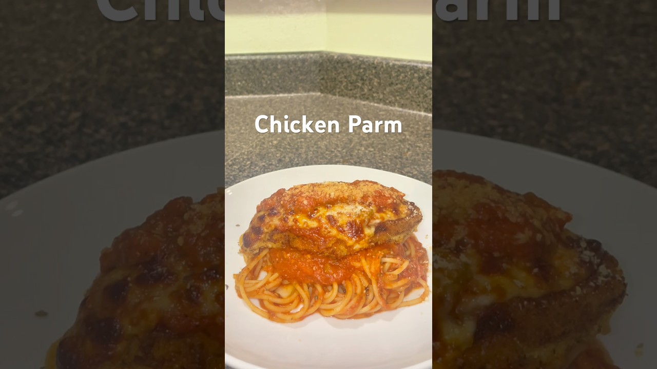 Made some chicken parm for dinner. Comment for more cooking videos🥹 