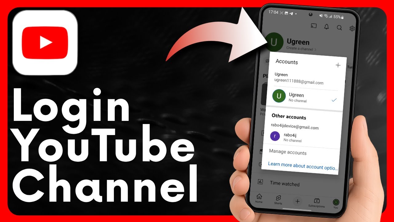 Youtube App Log In How To Login YouTube Channel On Another Phone - YouTube