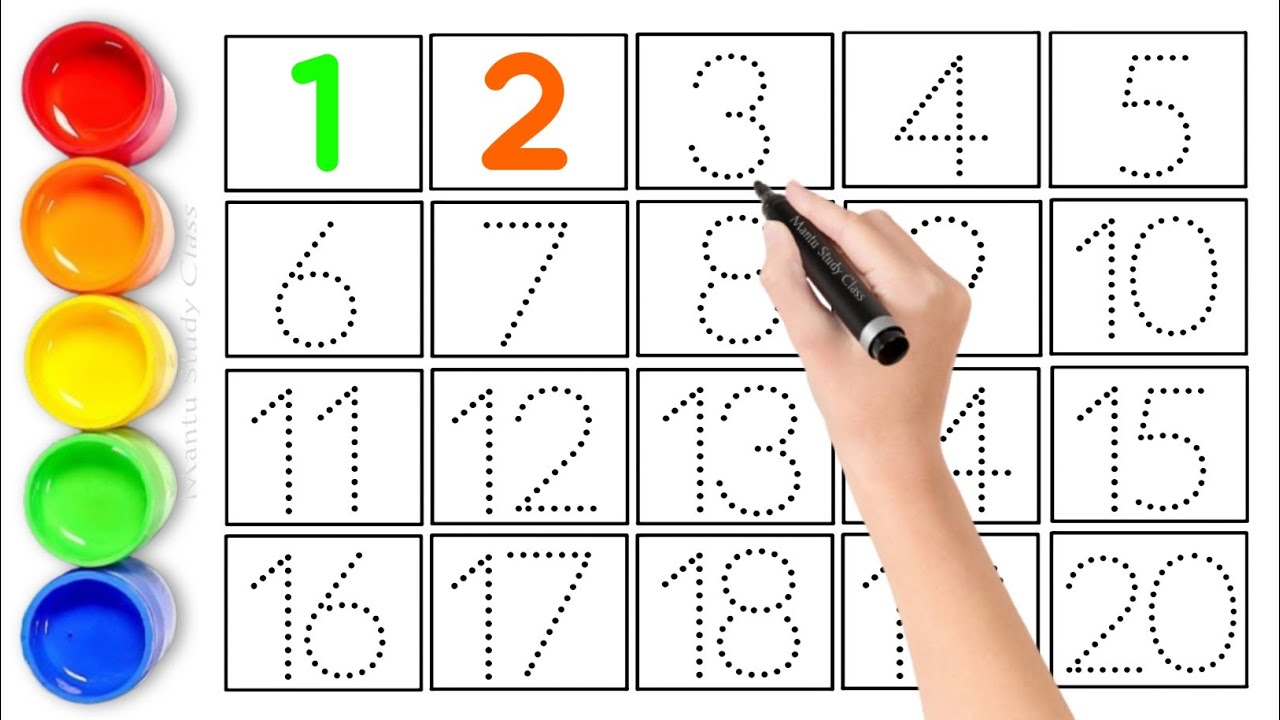 counting for kids, learn counting, 1 to 20 counting, mantu study class ...