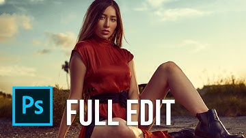 Photoshop 2020 Full Portrait Tutorial (Skin Retouching & Color Grading Techniques)