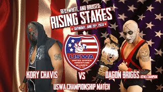 Best 2 of 3 falls: Kory Chavis v Dagon Briggs (c) USWA championship - USWA Roisimng Stakes