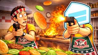 আমেরিকান কুকিং সিমুলেটরে বন্দুক দিয়ে খাবার রান্না! screenshot 1