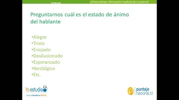 ¿Cómo extraer información implícita de un poema?