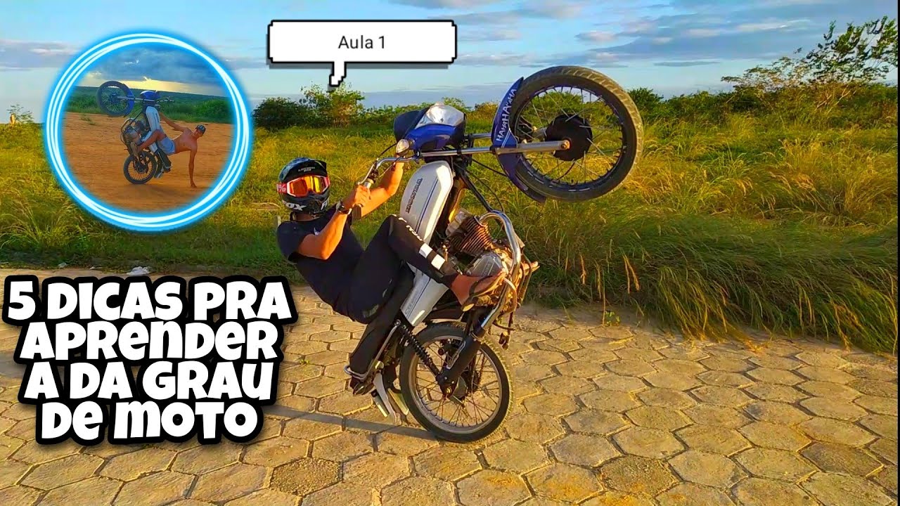 APRENDENDO A EMPINAR A MOTO NOVA 