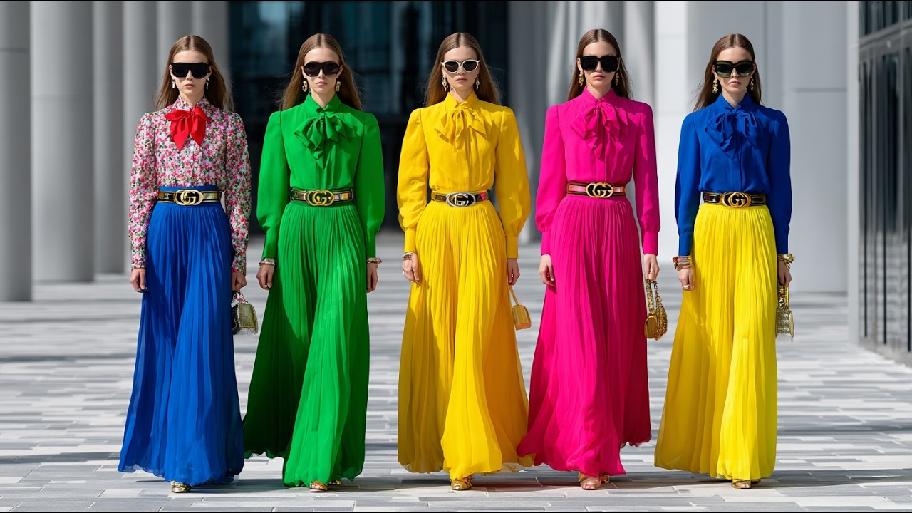 Gucci Spring 2026 Outfit Ideas | Bold Feminine Glam & Color Trend