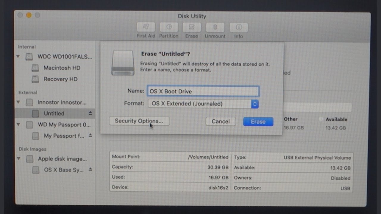 create a os x boot disk in safe mode