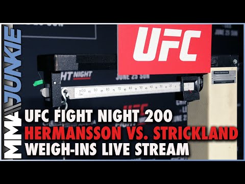 UFC Fight Night 200: Hermansson vs. Strickland official weigh-ins live stream