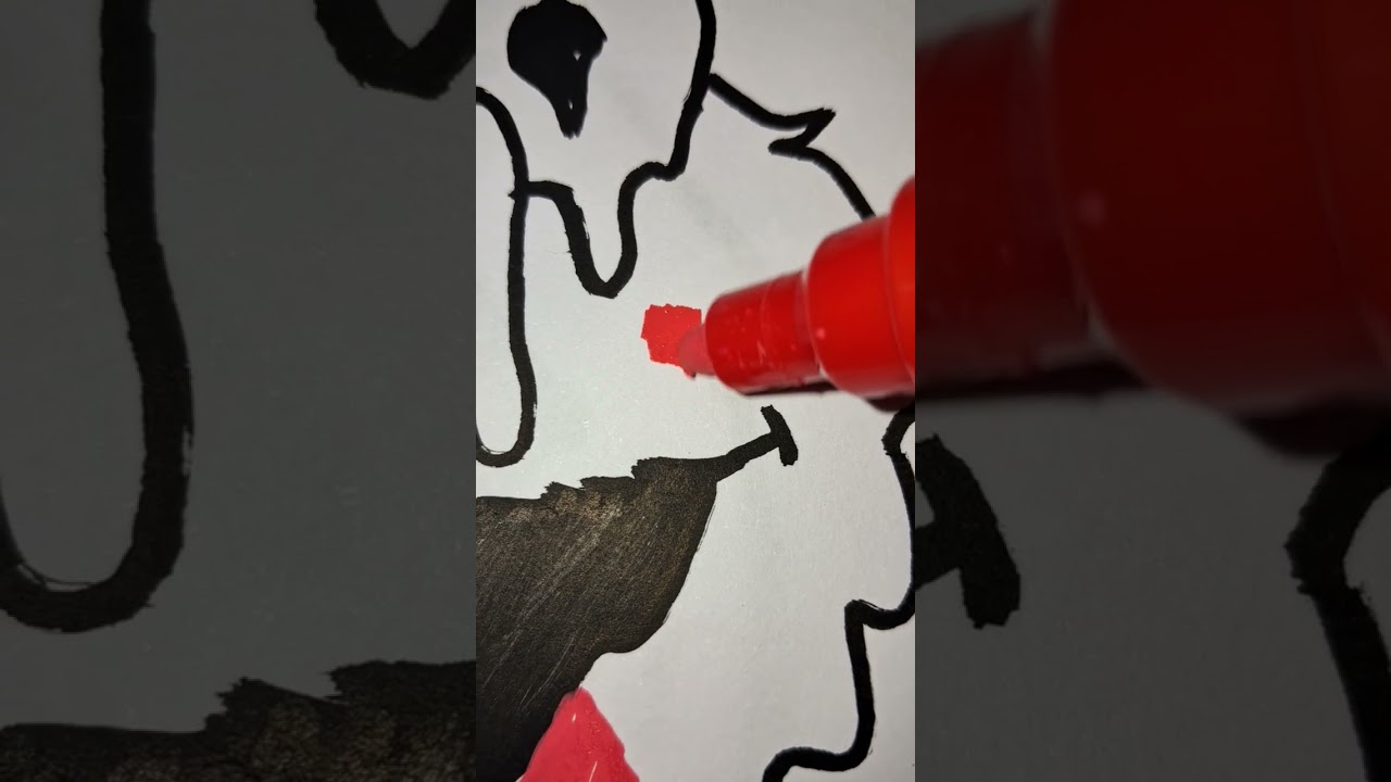 Drawing Elmo with Posca Markers! Drip Efect🫠 