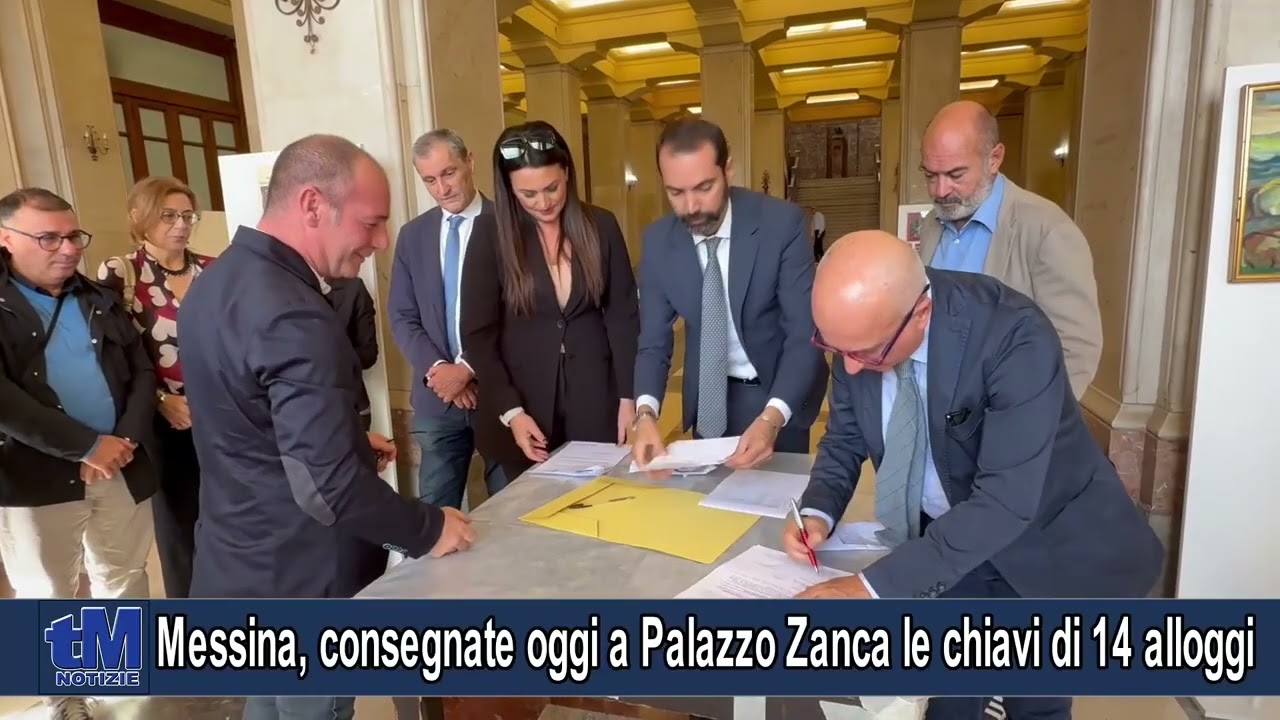 Messina, consegnate oggi a Palazzo Zanca le chiavi di 14 alloggi