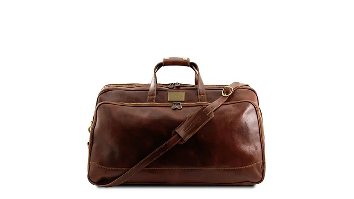 TUSCANY LEATHER BORA BORA TROLLEY LEATHER BAG - LARGE SIZE BROWN