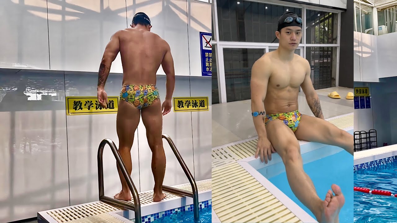 Long bro: A swimming coach from China, with a strong body and a cute face