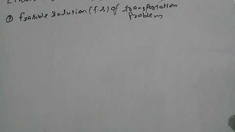 Linear programming (transportation problem video 4)