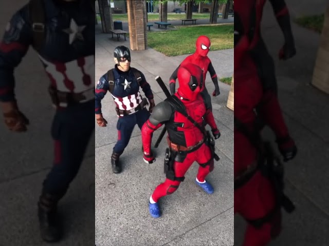 #deadpool told #spiderman and I that he wanted to do a serious dance video...#fyp #dance #shorts