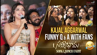 Kajal Aggarwal Funny Q & A With Fans @ Satyabhama Song Launch Event | Kajal Aggarwal | Shreyas Media
