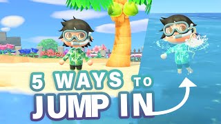 5 Ways to JUMP into the OCEAN ► Animal Crossing New Horizons