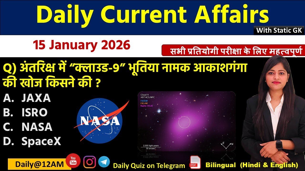 Daily Current Affairs| 15 January Current Affairs 2026|NTPC|SSC|NDA|All Exam 