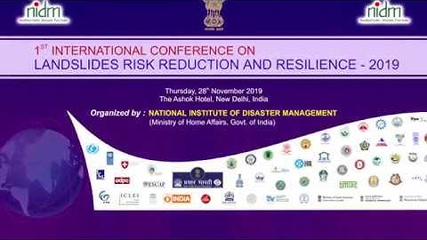 1st International Conference on Landslides Risk Reduction and Resilience || Dr. Andrew Kos | INDIA |