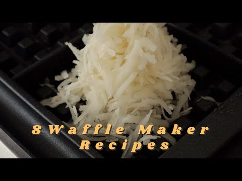 ENG) 기름 안 튀고 깔끔하게! 와플기계 8가지 레시피ㅣ노오븐 깨찰빵ㅣ눅눅하지 않은 바삭한 해시브라운ㅣ8 Ways to Use Waffle Maker